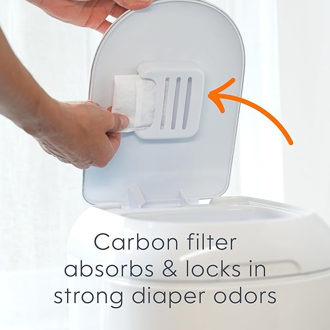 Platinum Diaper Pail Sage Green, Made of Durable Stainless Steel, Convenient Easy to Use Hands-Free Operation, Odor-Locking Pail, Includes 2 Easy Roll Refill with 18 and 30 Durable Bags