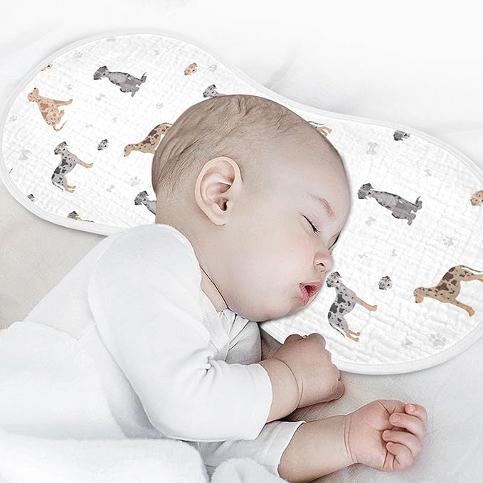 vvfelixl Burp Cloths Catahoula Leopard Dog for Baby Boy Girls Baby Washcloths Burp Rags 1 Pack