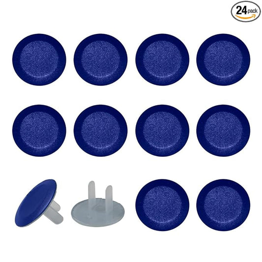 Baby Safety Outlet Plug Electrical Socket Covers, Pure Blue Color