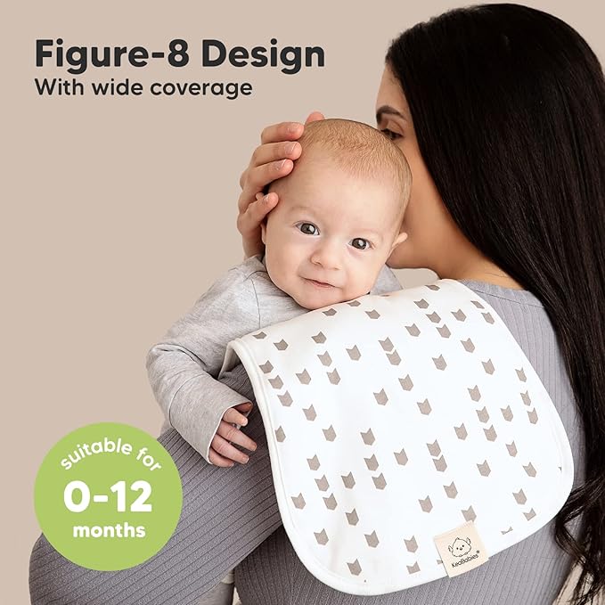 KeaBabies Diaper Caddy Organizer and 5-Pack Burp Cloths Baby Girl, Boy - Baby Organizer for Nursery - Large Burping Cloths for Babies - Car Storage Organizer - Baby Burp Cloths for Girls