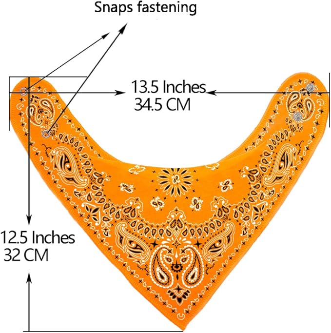 Maiwa 10 Pack Baby Triangle Bandana Bibs for Boys Girls for Drool Teething Eating with Snaps