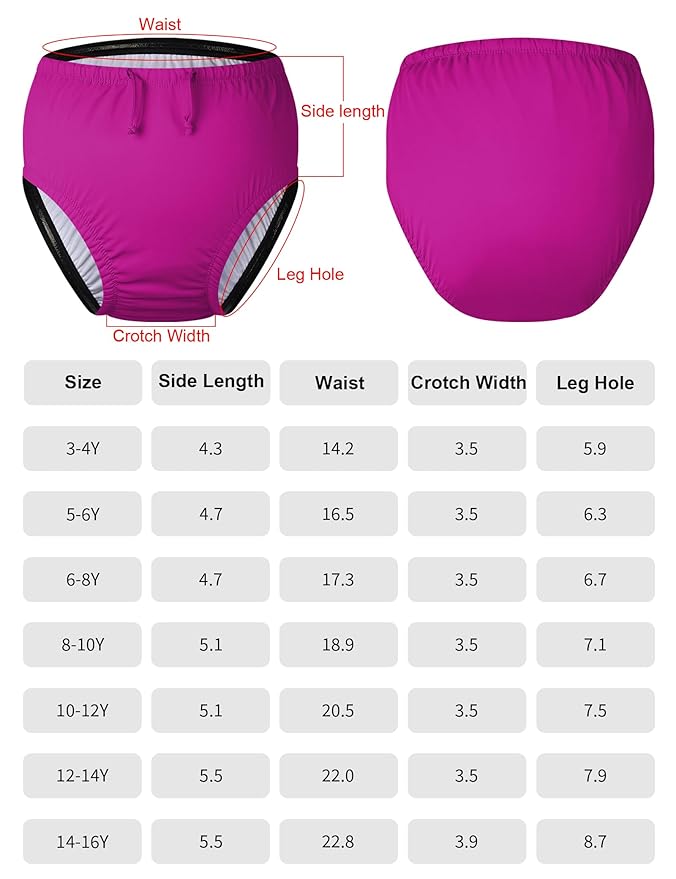 Youth Special Needs Reusable Swim Diapers Swimwear for Incontinence Diaper Covers Waterproof,Leakproof, Unisex