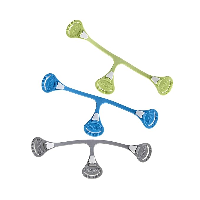 [Boy 3 pack] Snappi Cloth Diaper Fasteners - Replaces Diaper Pins - Use with Cloth Prefolds and Cloth Flats