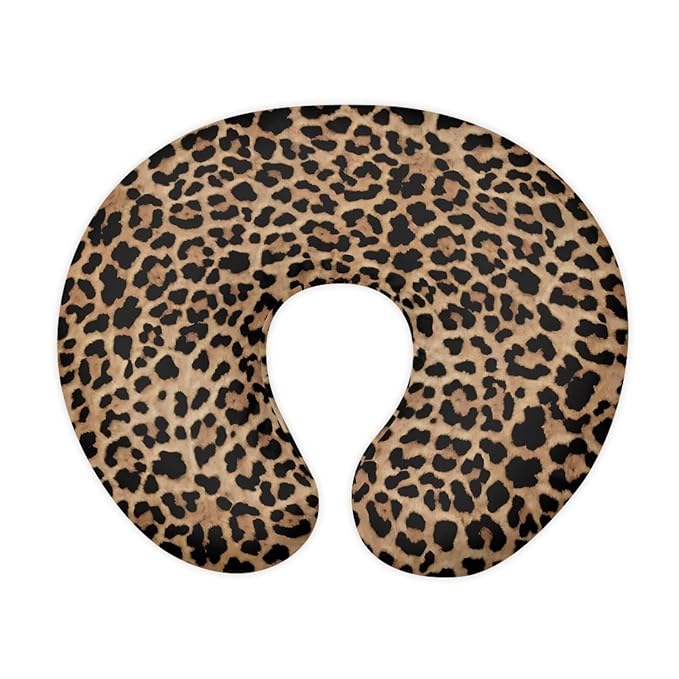 Leopard Print Nursing Pillow Cover for Baby, Soft Breastfeeding Pillow Slipcover, Reusable Nursing Pillowcase for Newborn Infant, Cover Only