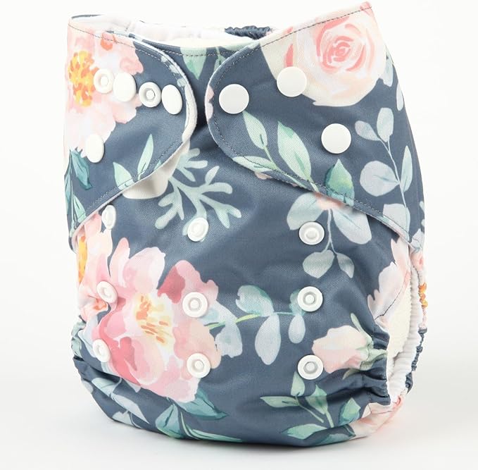 Baby Pocket Diaper Nappy Reusable Washable 8lbs to 36lbs (Floral)