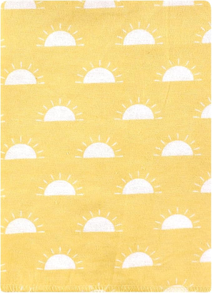 Hudson Baby Unisex Baby Cotton Flannel Burp Cloths Bundle, My Sunshine, One Size