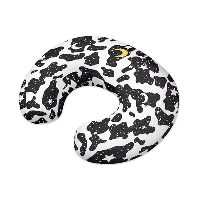 Multi Star and Cow Stripes Breastfeeding Pillow Slipcover for Baby Breastfeeding Nursing Pillow Slipcovers Super Soft Breathable and Washable