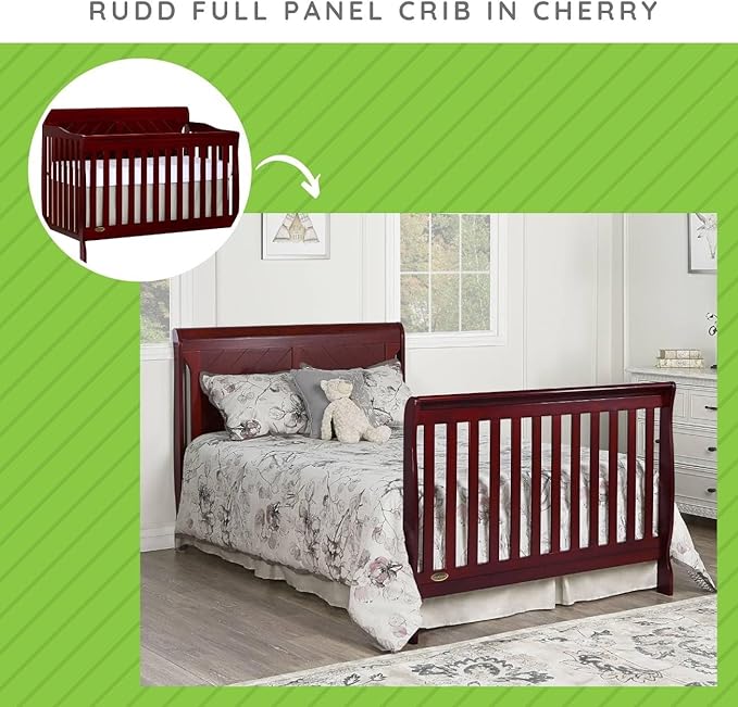 Full-Size Conversion Kit Bed Rails for Viv + Rae Convertible Cribs - Solid Wood Rail - Toddler and Adult Bed Rail for Full-Size Beds - Essential Nursery & Baby Furniture Cherry, Option 4