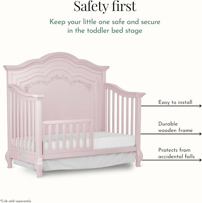 Evolur Toddler Guard Rail, Blush Pink Pearl