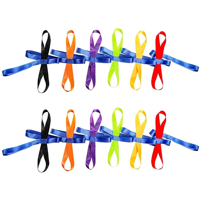 Okllen 2 Pack Children's Safety Walking Ropes with 12 Colorful Each Handles, Outdoor Daycare Rope for Preschool Daycare Teacher, Nursery, Kindergarten, 1 Rope Up to 12 Kids and 2 Adults Use
