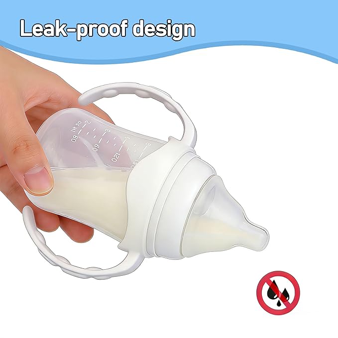 6Pack Baby Bottle Handles for Evenflo Wide Neck 5oz/6oz/9oz Baby Bottle, Ergonomic Non Slip Grip Easy Changing (Only Fit Evenflo Wide Neck Bottle)