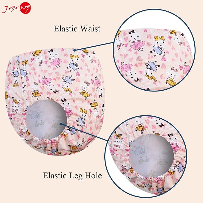 Joyo roy 4Pcs Plastic Diaper Covers for Girls Plastic Underwear for Potty Training Rubber Pants for Toddlers Swim Diaper Covers for Toddlers Clothing Cover 5T Rubber Underwear for Potty Training