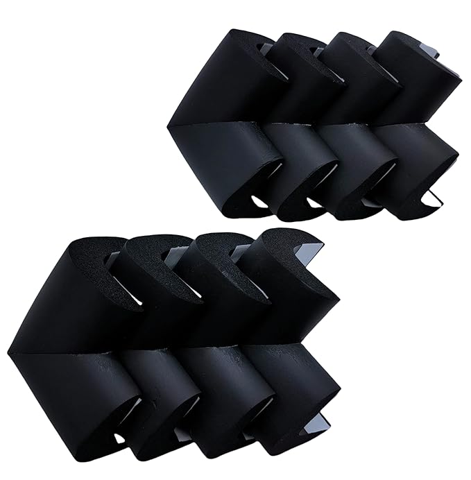 M2cbridge L Shape Extra Thick Furniture Table Edge Protectors Foam 6.5 Ft(8 Corners(Black))