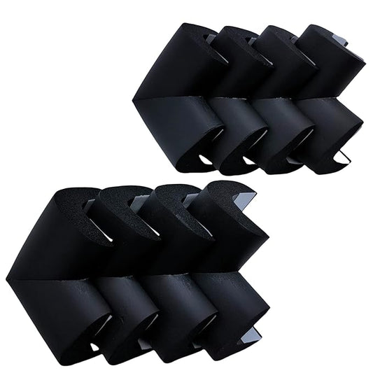 M2cbridge L Shape Extra Thick Furniture Table Edge Protectors Foam 6.5 Ft(8 Corners(Black))