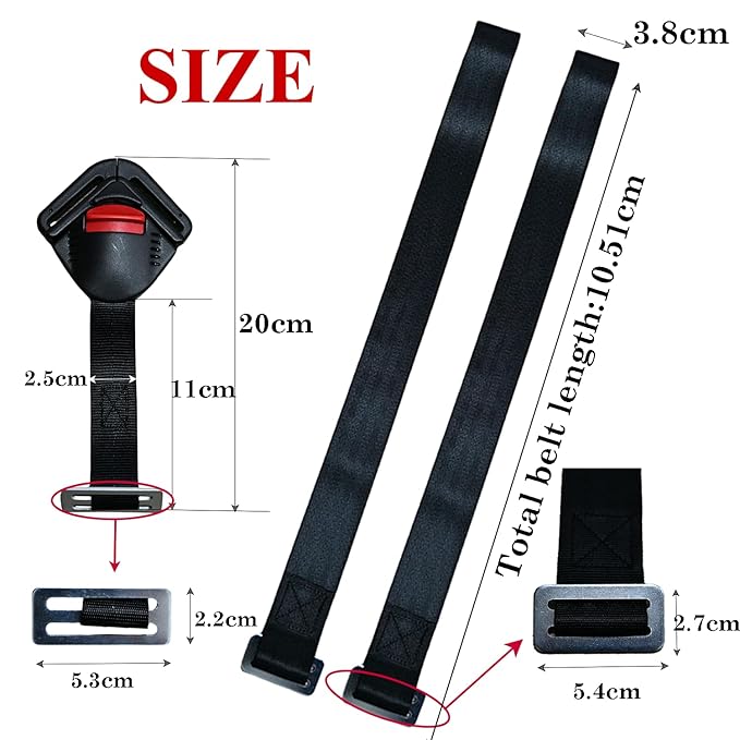 Universal Baby Seat 5pt 5 Point Harness with Locking Buckle, Baby Highchair Stroller Pushchair Chest Harness Clip Buckle + Harness Straps Width 38mm/1.5in