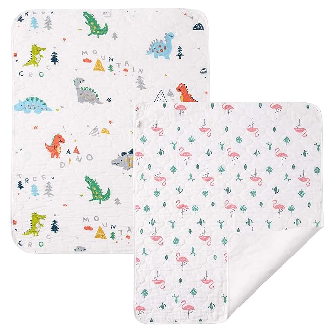 Baby Portable Diaper Changing Pad,Waterproof Changing Mat,Soft Comfortable,Foldable Travel Pad,Toddler Essentials Must Haves,Newborn Shower Gifts(2 Pcs-27"x35")