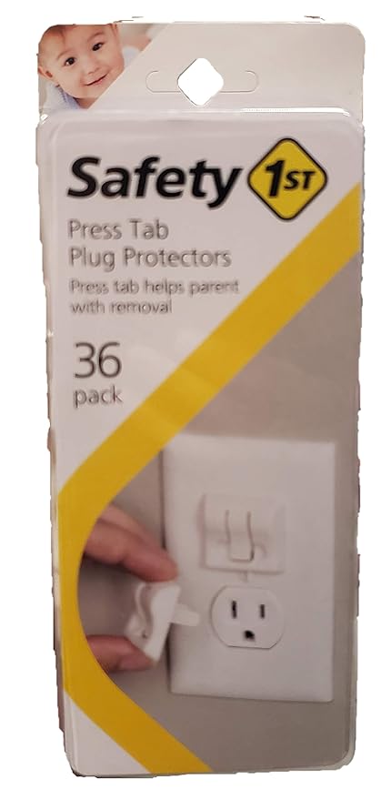 Safety 1st 72 Count Transparent Plastic Outlet Covers - Childproofing Electrical Outlets, Preventing Shock
