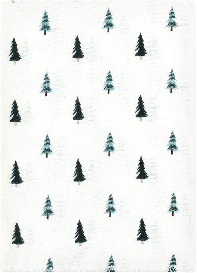 Hudson Baby Unisex Baby Cotton Flannel Burp Cloths Bundle, Boy Woodland Pals, One Size