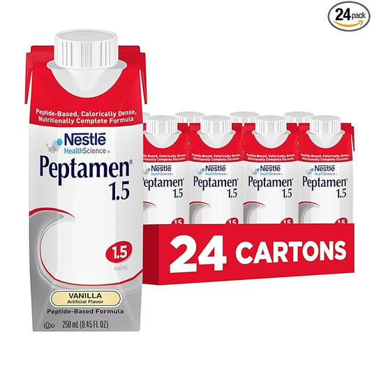 Nestle Peptamen 1.5 Oral Supplement Vanilla 250 mL Carton 24 Ct
