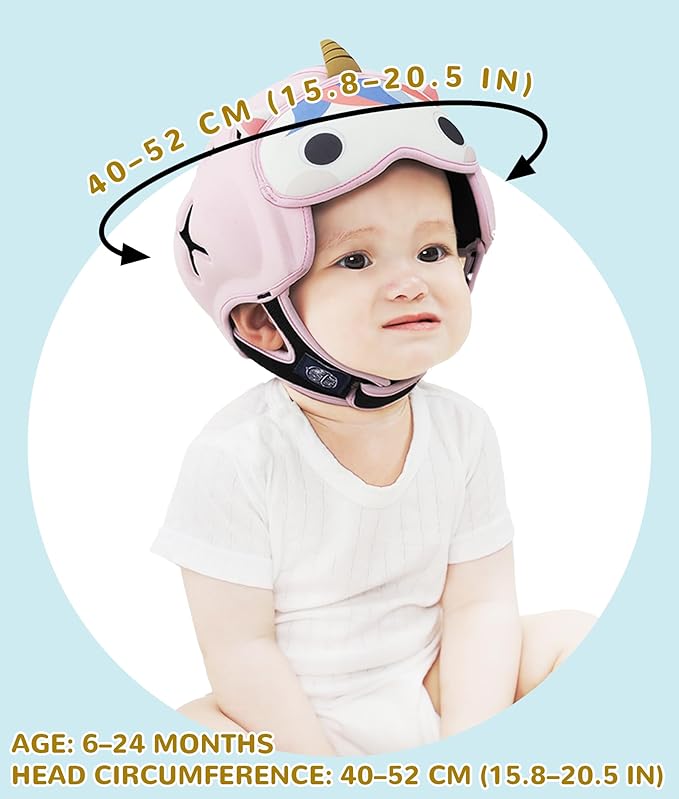 Baby Safety Helmet for Crawling Walking - Mambobaby Baby Helmet Adjustable Baby Head Protector Breathable Soft Infant Helmet Head Protection Helmets for Aged 6-24 Months, Ultra-Lightweight