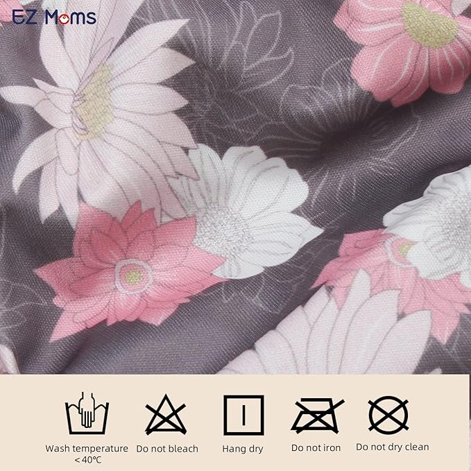 EZ Moms 6 Packs Soft Cloth Diaper Covers Reusable Baby Diaper Covers for Girls Portable Rubber Pants for Toddlers Plastic Underwear Covers for Potty Training with Baby Washable Wipes Girl 6T