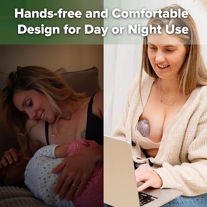 haakaa Wearable Silicone Breast Pump with Steriliser Bag, 2-in-1 Hands-Free Passive Breast Milk Catcher for Nursing Mom, Breastfeeding Essentials, 75ml Shell Pumps & 1 Steriliser Bag - Frosted
