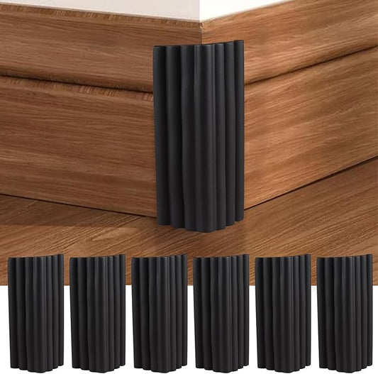 INCERWAY 6PCS Black Foam Funiture Protector, Thickened Self Adhesive Safety Corner Cushion, Baby Proofing Edge Guard for Furniture & Wall