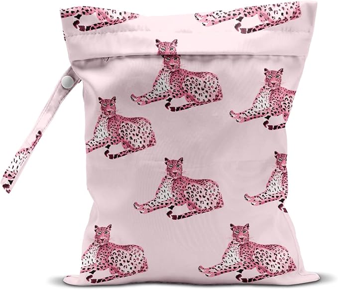 Wet Bag, Wet Dry Bag, Wet Bag for Swimsuit, Travel, Beach, Pool, Diapers, Dirty Yoga Gym Clothes, Waterproof Reusable Polar Bear Horse Dinosaur Alpaca Rabbit Cheetah Print
