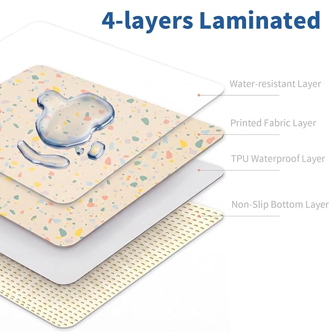 Splat Mat for Under High Chair/Arts/Crafts by CLCROBD, 51" Baby Anti-Slip Food Splash and Spill Mat for Eating Mess, Waterproof Floor Protector and Table Cloth (Beige)