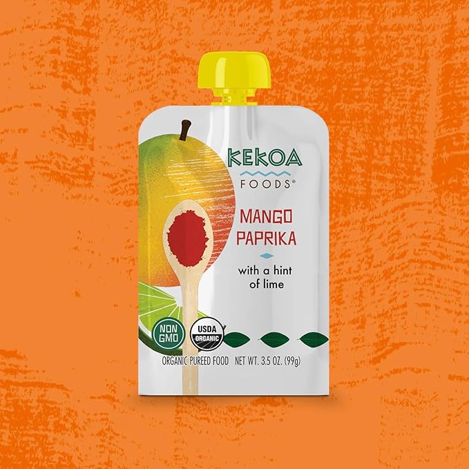 Kekoa Foods Variety Pack Mix 6 Pack - Apple & Ginger, Curry Vegetable Mango, Mango Paprika, Peas & Mint, Shawarma, Artichoke & Cauliflower, Squash & Kale with Turmeric | 3.5 oz Pouches