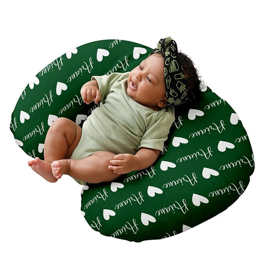 Dyoart Baby Nursing Pillow Cover,Custom Name Gifts,Ultra Soft Comfortable for Infant Boys Girls,Breastfeeding,Heart(one Size)