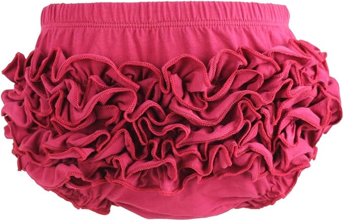 Wennikids Baby Girl's Cotton Shorts and Diaper Cover Bloomers Small Burgundy