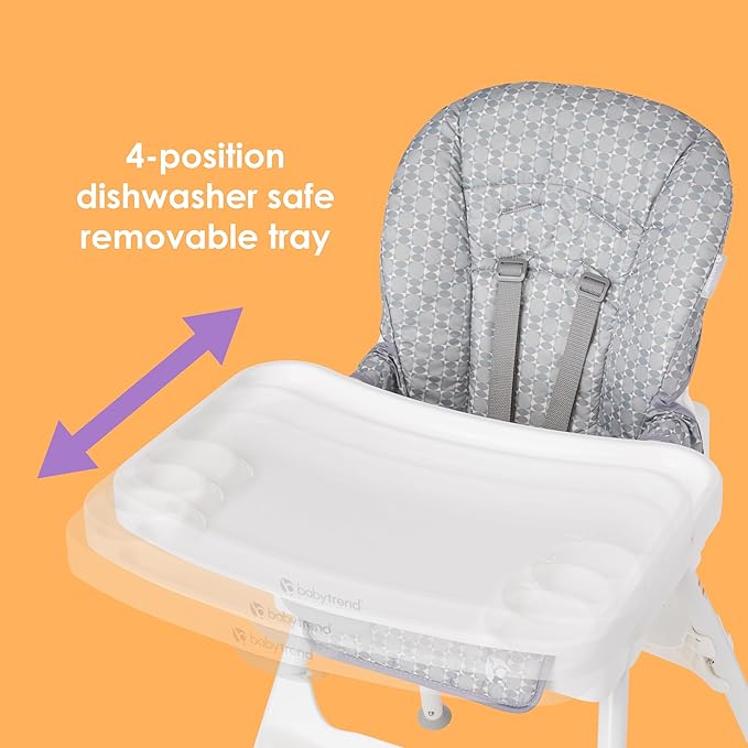 Baby Trend Adapt 4-in-1 High Chair to Toddler Chair, Retro Grey