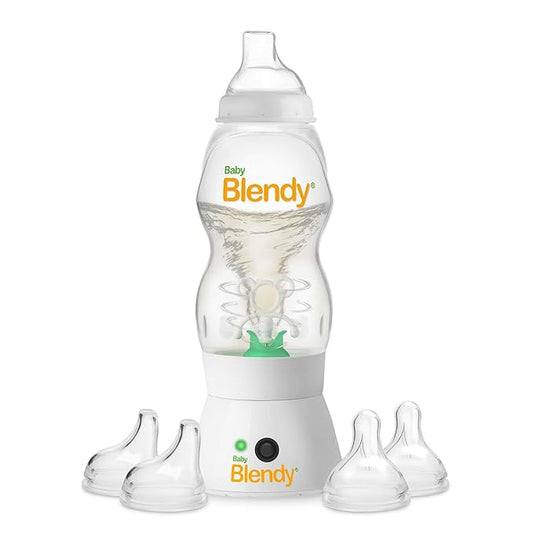Baby Bottles - Best Infant to Toddler Milk Feeding Containers with Anti-Colic | Air Vent System - with Blender Mixer for Babies Newborns Infants Toddlers | (12+ Months) Starter Bundle