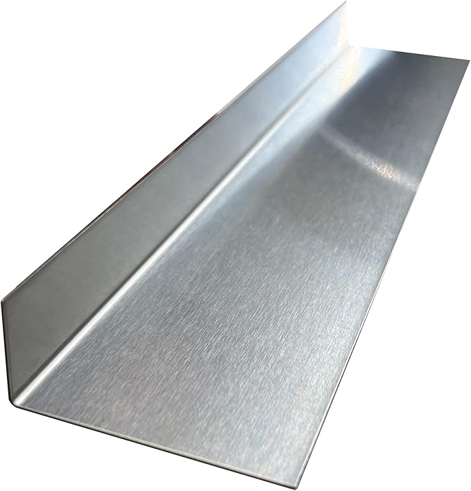 Brushed 304 Stainless Steel Universal Gap Filler Finishing Angle Trim Kit Elements (Inner Finish, 1" x 2.75" x 48")
