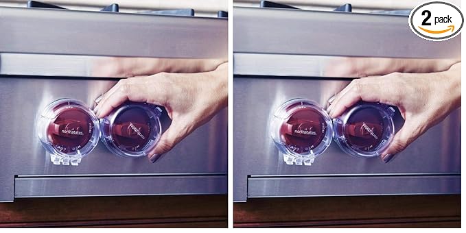 Toddleroo by North States Appliance Knob Covers | Prevents Your Child from Operating The Stove knobs | Fits Most Front Facing stoves | Baby proofing with Confidence (5-Pack, Clear) (Pack of 2)
