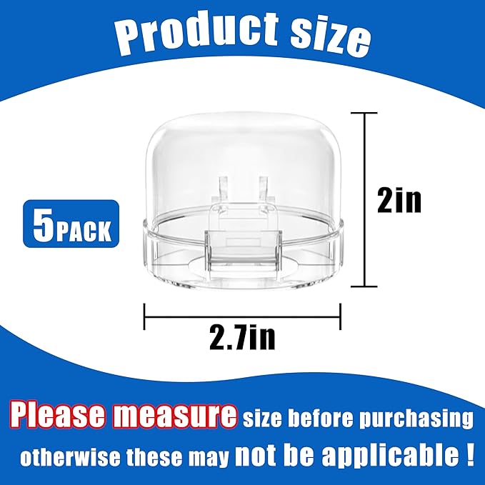 5 PACK Stove Knob Covers for Child Safety, Childproof Gas Stove Knob Locks, Stove Oven Knob Safety Covers with Adhesive, for Kids and Pets, Heat-Resistant, Clear View (Upgraded - Transparent)