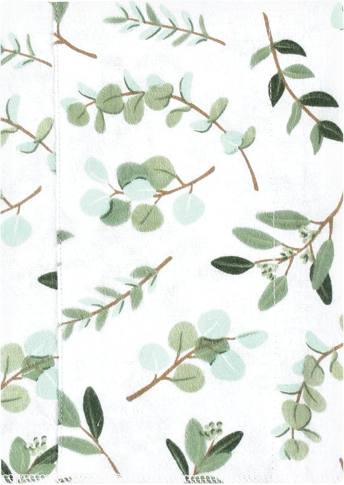 Luvable Friends Hudson Baby Flannel Burp Cloths 7pk, Sage Eucalyptus
