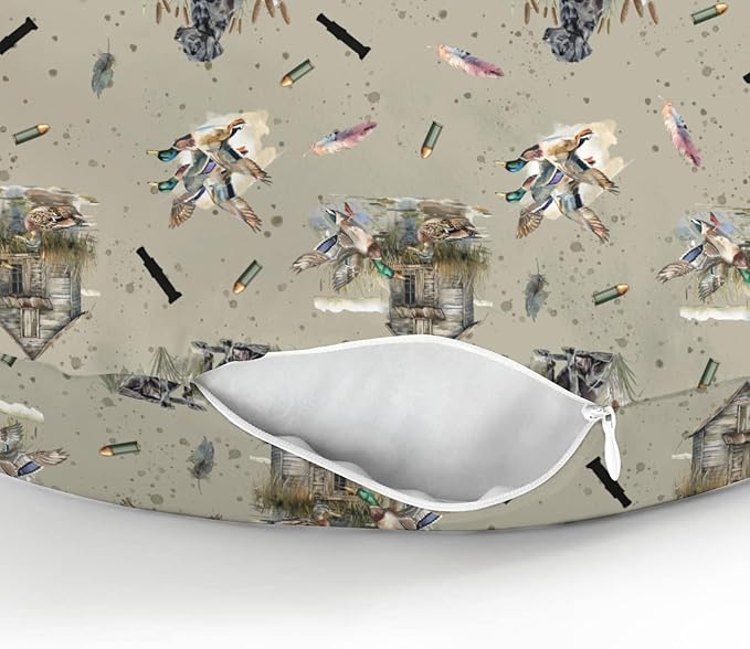 Vintage Duck Hunting Hunter Baby Nursing Pillow Covers for Boy Girl Retro Mallard Ducks Dog Farmhouse Nursery Pillowcase for Breastfeeding Pillows Wild Bird Soft Stretchy Slipcover for Newborn Infant