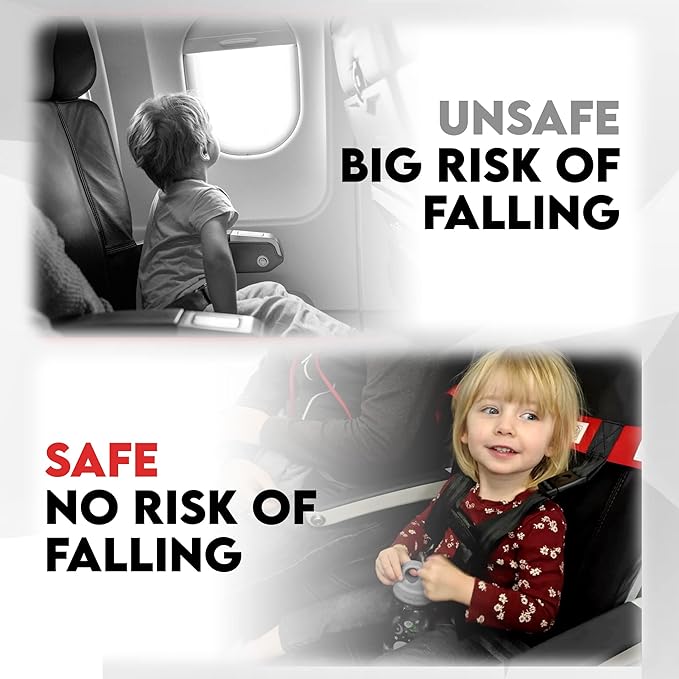 Child Airplane Safety Travel Harness, Upgraded with Metal Buckle, The Safety Restraint System Will Protect Your Child from the unsuspected. - Airplane Kid Travel Accessories for Aviation Travel Use