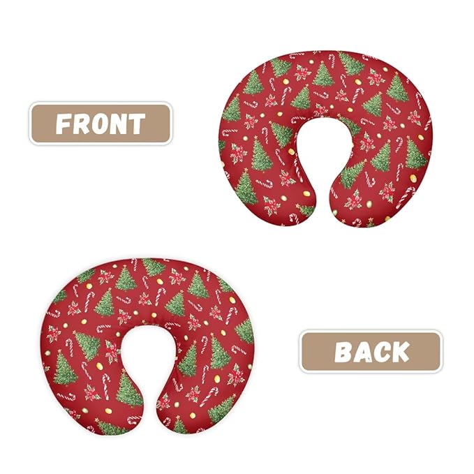 Christmas Nursing Pillow Cover for Breastfeeding, Christmas Decor Xmas Tree Breastfeeding Covers for Nursing - Soft, Comfortable & Machine Washable, Ideal for New Moms