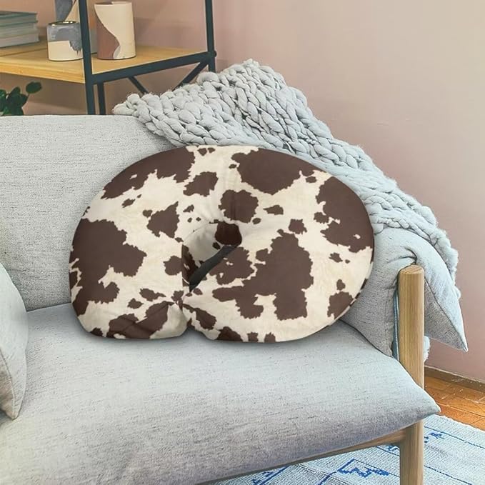 Jeiento Easter Bunny Nursing Pillow Covers Pink Tulip Nursing Pillow Cover Slipcover for Women Newborn Gift Soft U-Shaped Breastfeeding Pillowcase Cushion Cover