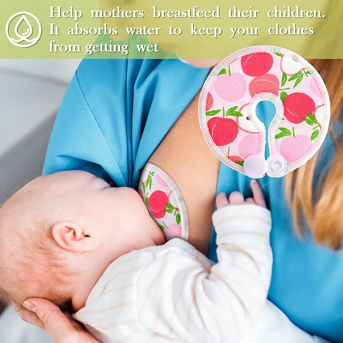 36 Pcs G Tube Button Covers Feeding Tube Pads Breast Nipple Soft Cotton Pads Reusable Button Washable Feeding Supplies for Kid Baby Breastfeeding Nursing Care, 6 Pattern