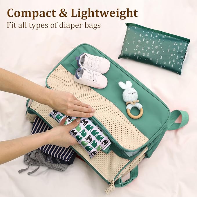 Mama Koala Waterproof Cloth Diaper Changing Pad - Waterproof Reusable Absorbent Mat for Cloth Diapers, Baby Crib, Travel, Daycare, 2 Pack 27.5 * 15.7 Inches