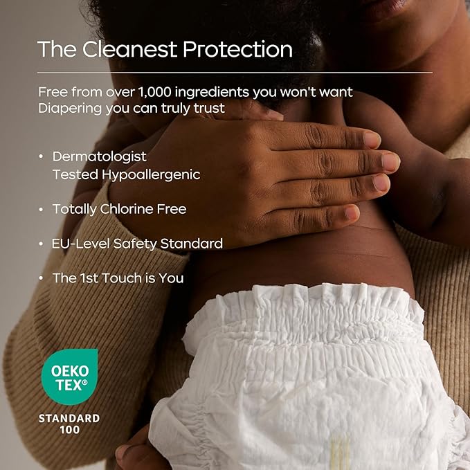 Bc Babycare Cloud Skin Baby Diapers, Size 6 (35+ lbs), 18 Count – Ultra Soft & Dry, Leak-Proof Overnight Comfort, Hypoallergenic, Totally Chlorine-Free
