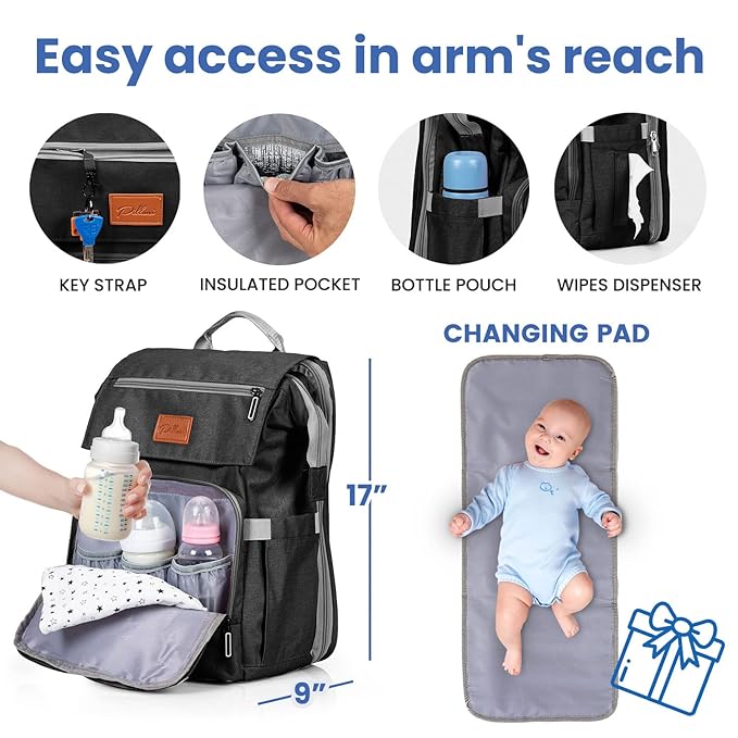 PILLANI Baby Shower Gifts: Nursing Pillow for Breastfeeding & Diaper Bag - Baby Registry Search