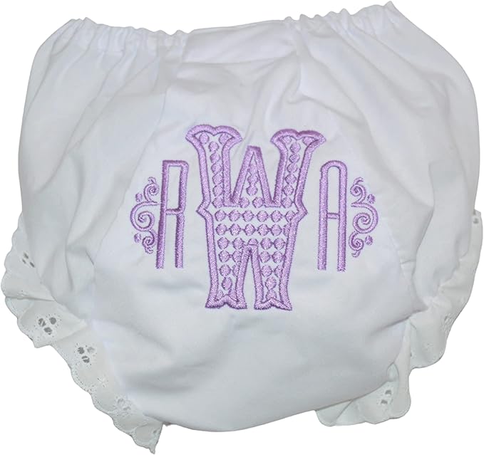 Monogram Baby Bloomers, Dot Initial Baby Embroidered Diaper Cover, Newborn Gift, Toddler fancy panties