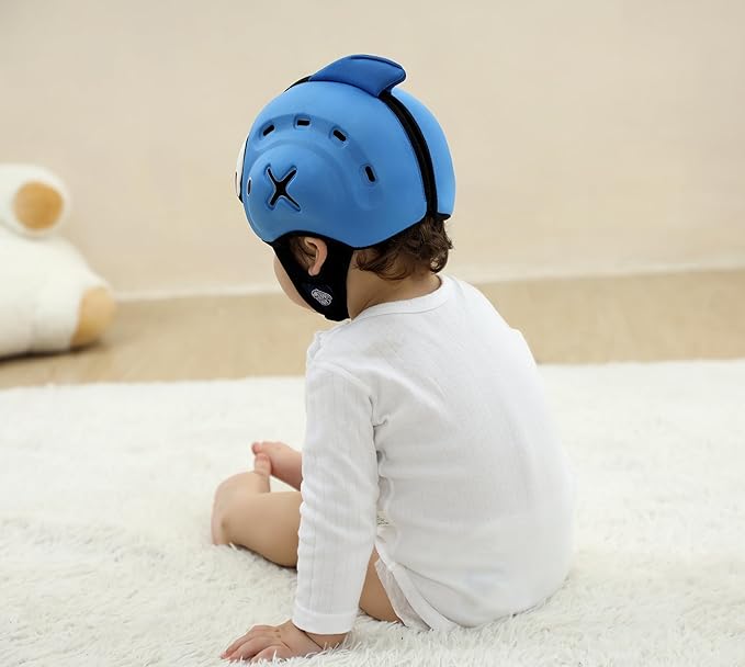 Baby Safety Helmet, Mambobaby Breathable Baby Head Protector for Crawling Walking, Ultra-Lightweight, Soft and Adjustable Baby Helmet Suitable for Babies 6-24 Months