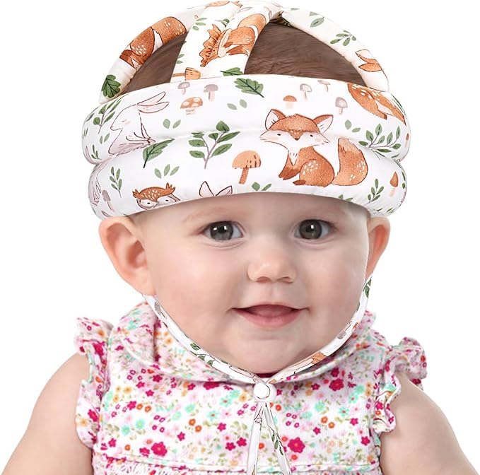 Accmor Baby Helmet for Crawling Walking, Cute Toddler Head Protector Adjustable No Bumps and Soft Cushion, Breathable Infant Safety Cap for Boys Girls Learning to Walk