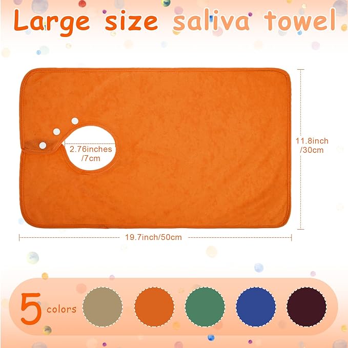 Hercicy Full Coverage Pullover Toddler Baby Bibs Terry Cloth Bibs with Snap Button for 0-4 Years Unisex Feeding Drooling
